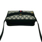 GUCCI Shoulder Bag leather Navy Sherry line