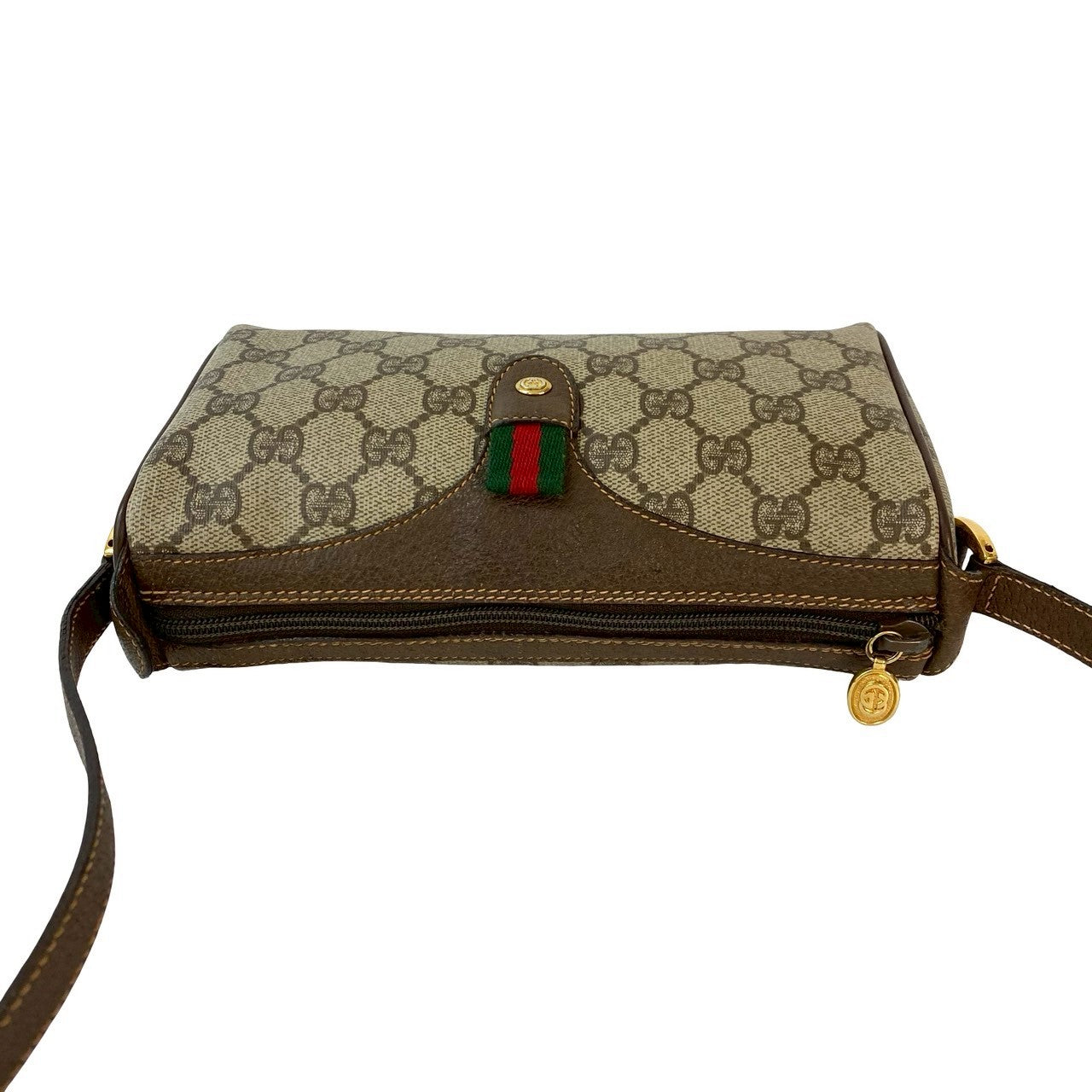GUCCI Shoulder Bag leather Brown Sherry line