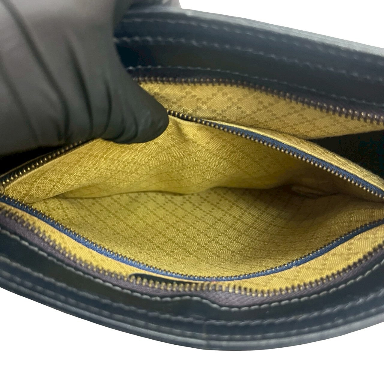 GUCCI Shoulder Bag leather Navy