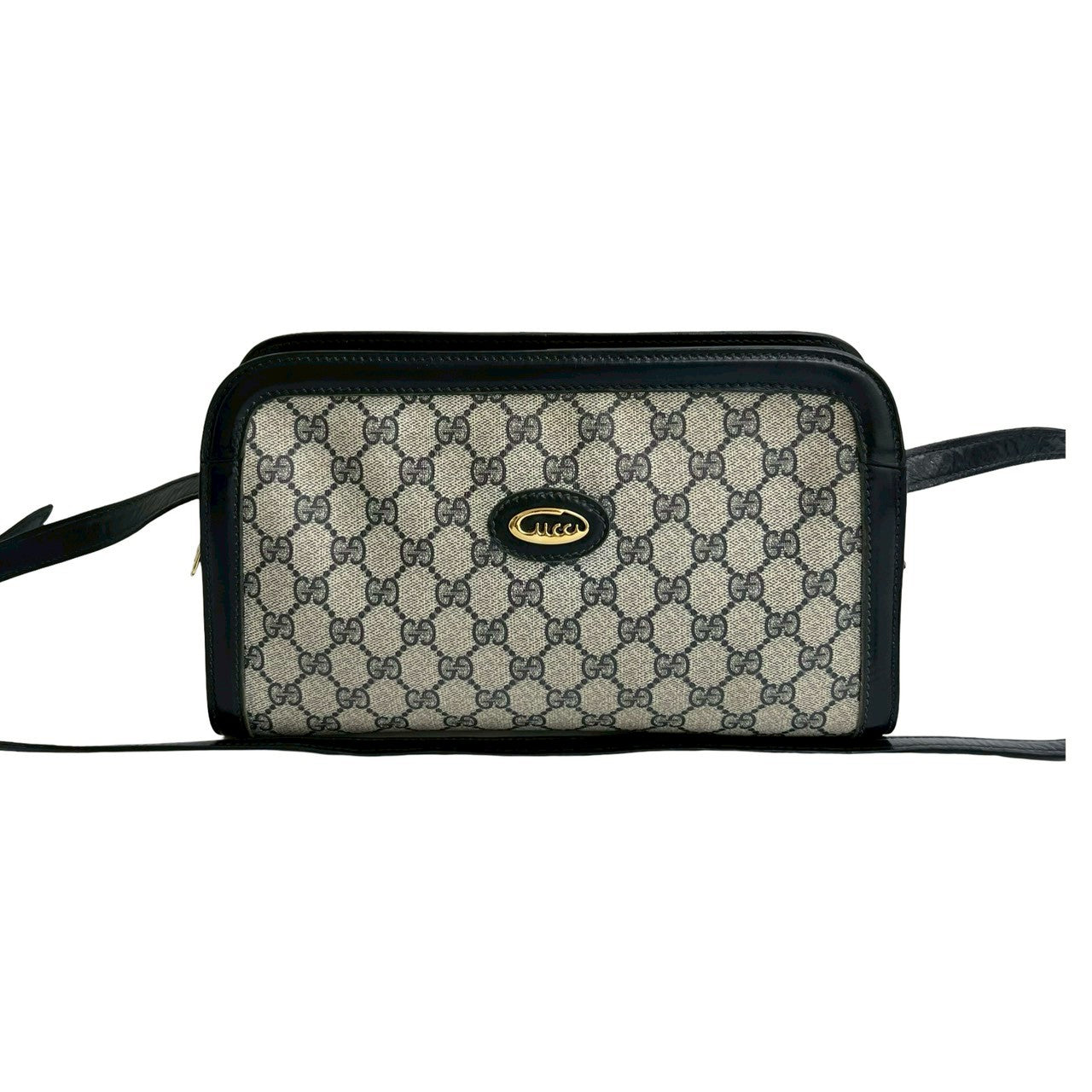 GUCCI Shoulder Bag leather Navy