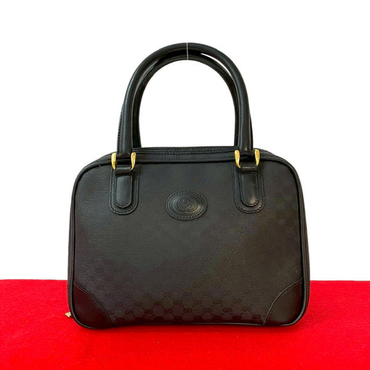 GUCCI Handbag leather black