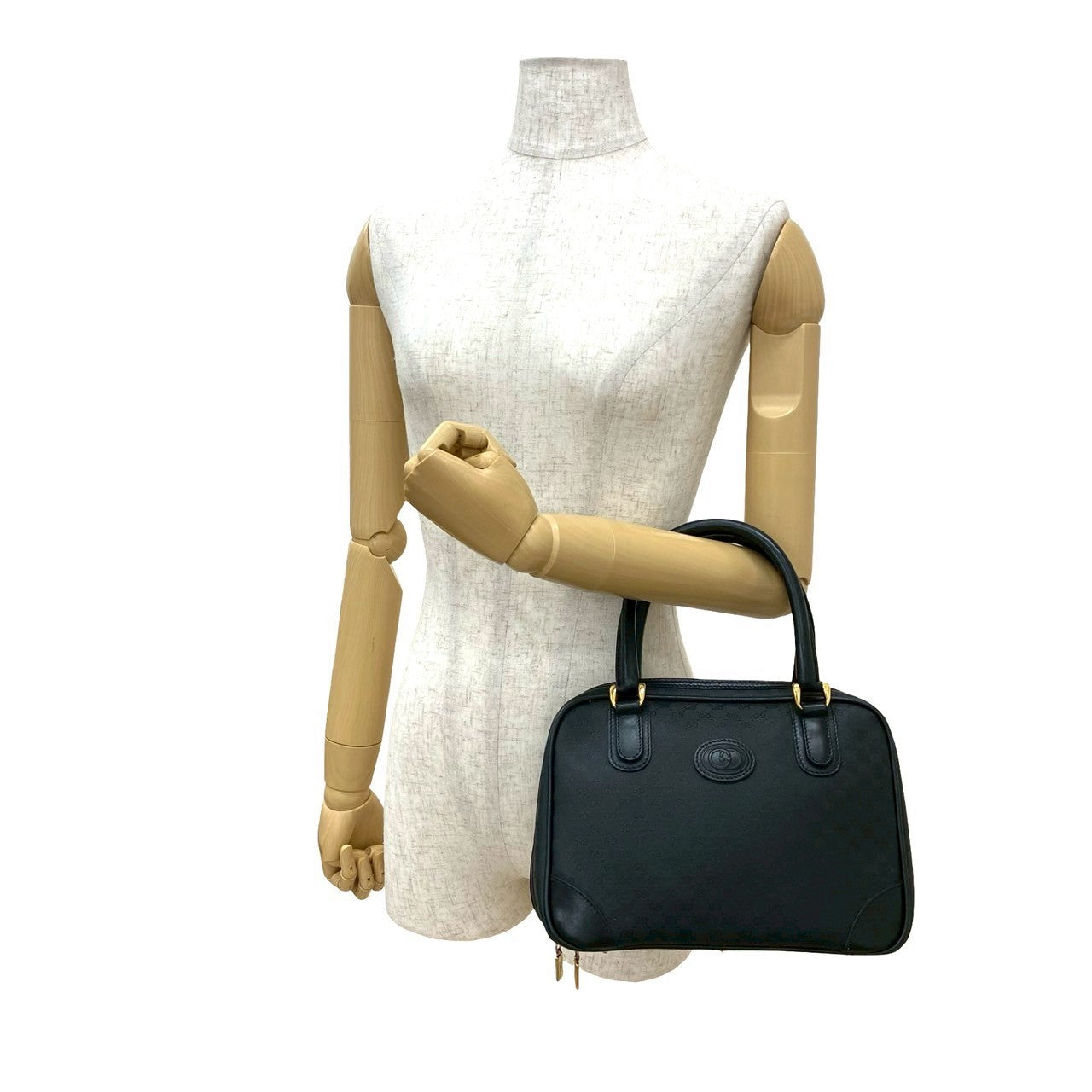 GUCCI Handbag leather black