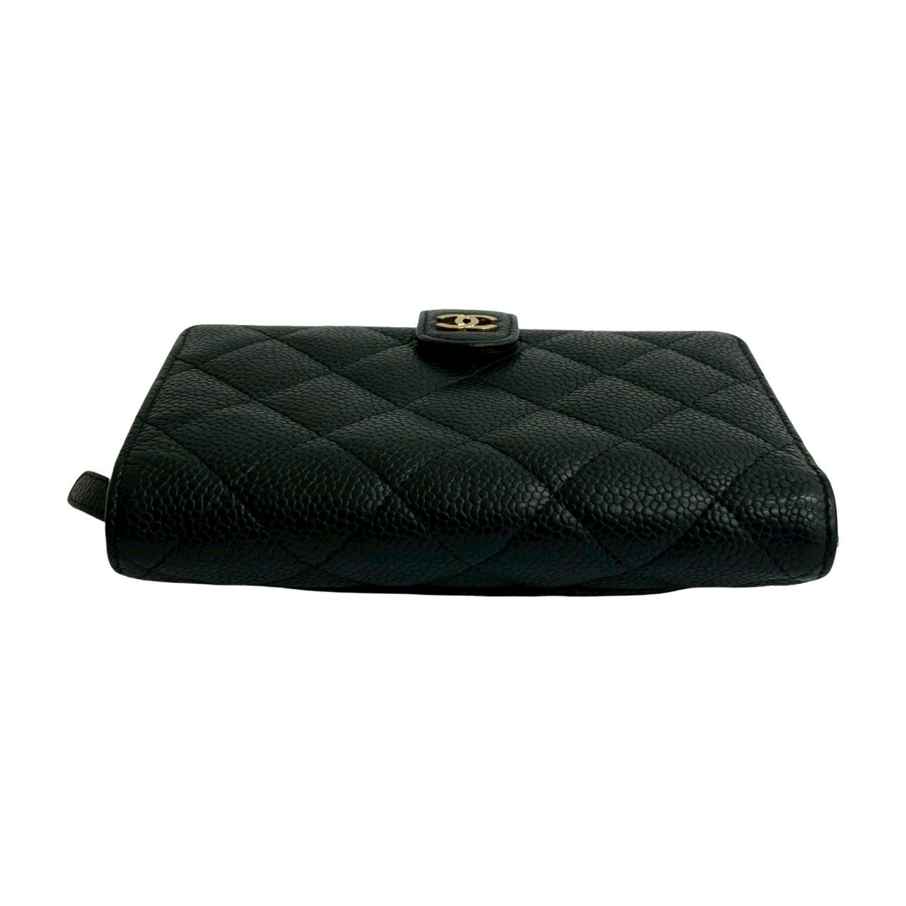 CHANEL Bifold Wallet Matt caviar skin black Matrasse