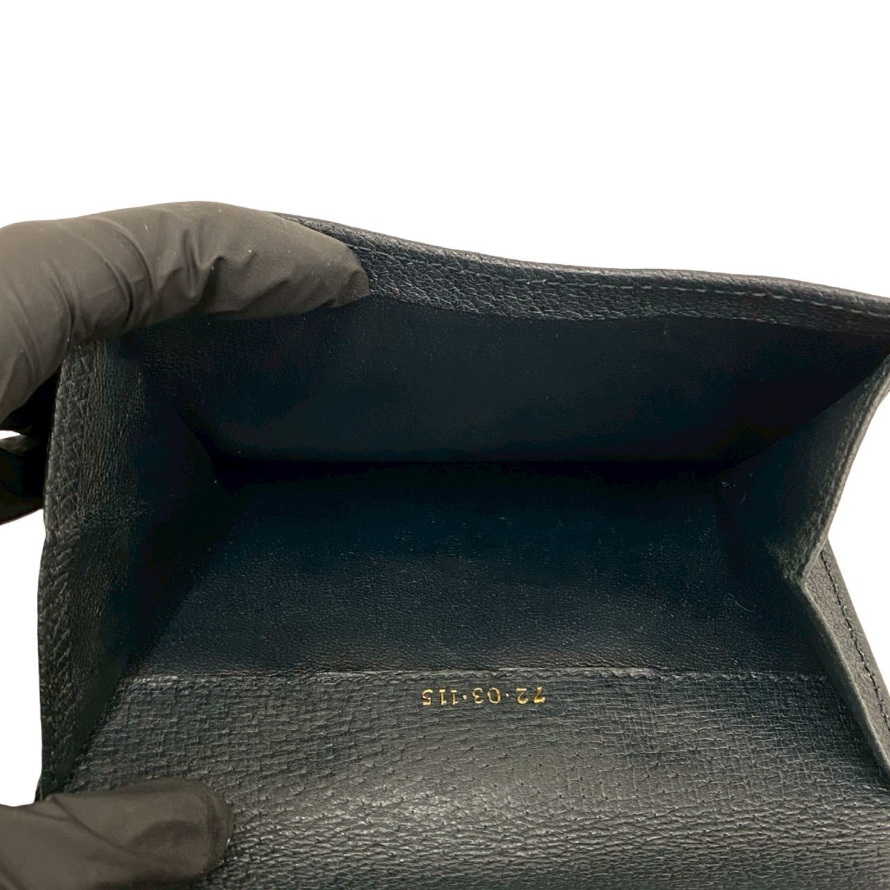 GUCCI Bifold Wallet leather Navy Sherry line