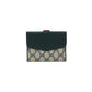 GUCCI Bifold Wallet leather Navy Sherry line
