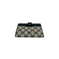 GUCCI Bifold Wallet leather Navy Sherry line