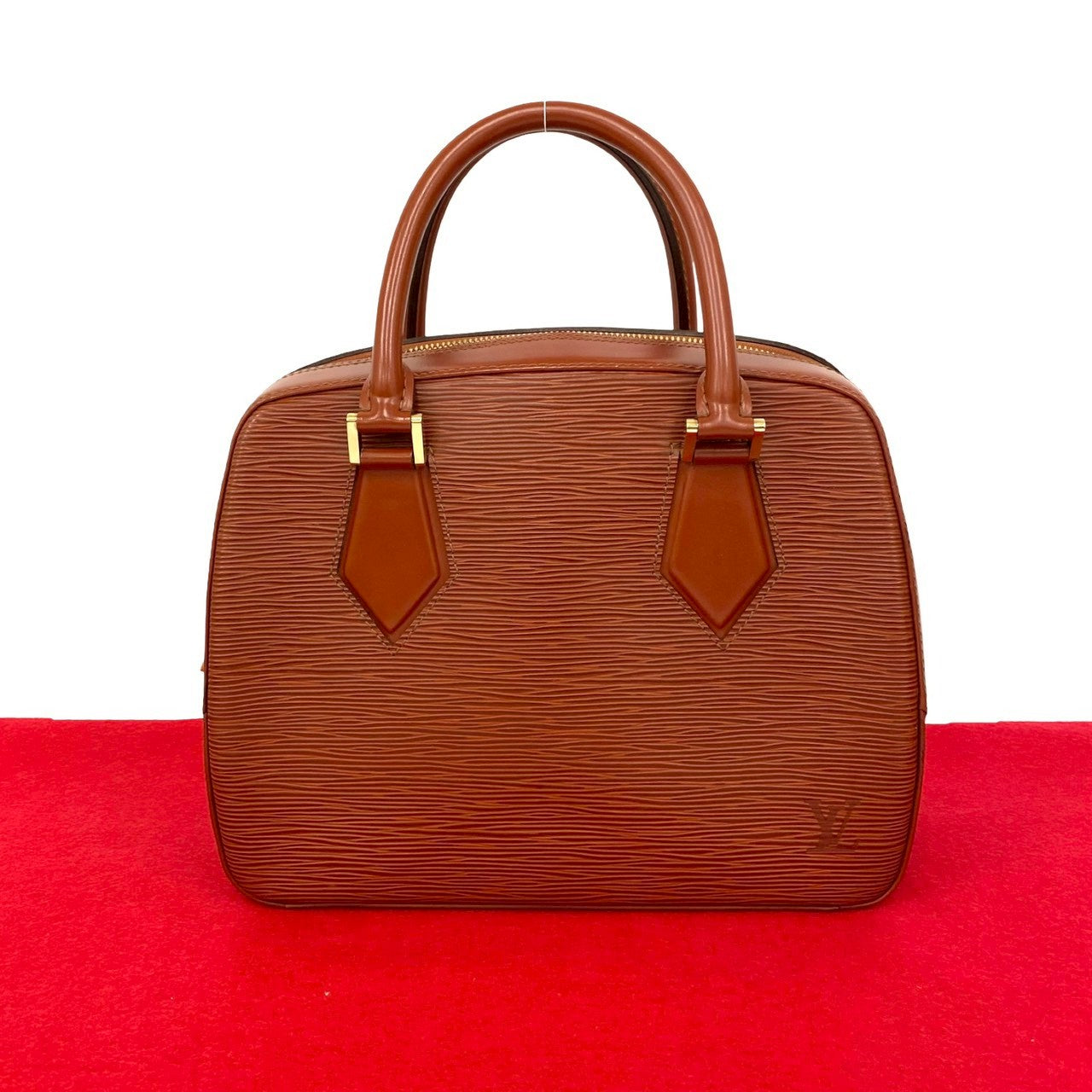 LOUIS VUITTON Handbag Epi Leather Brown Epi Sablon