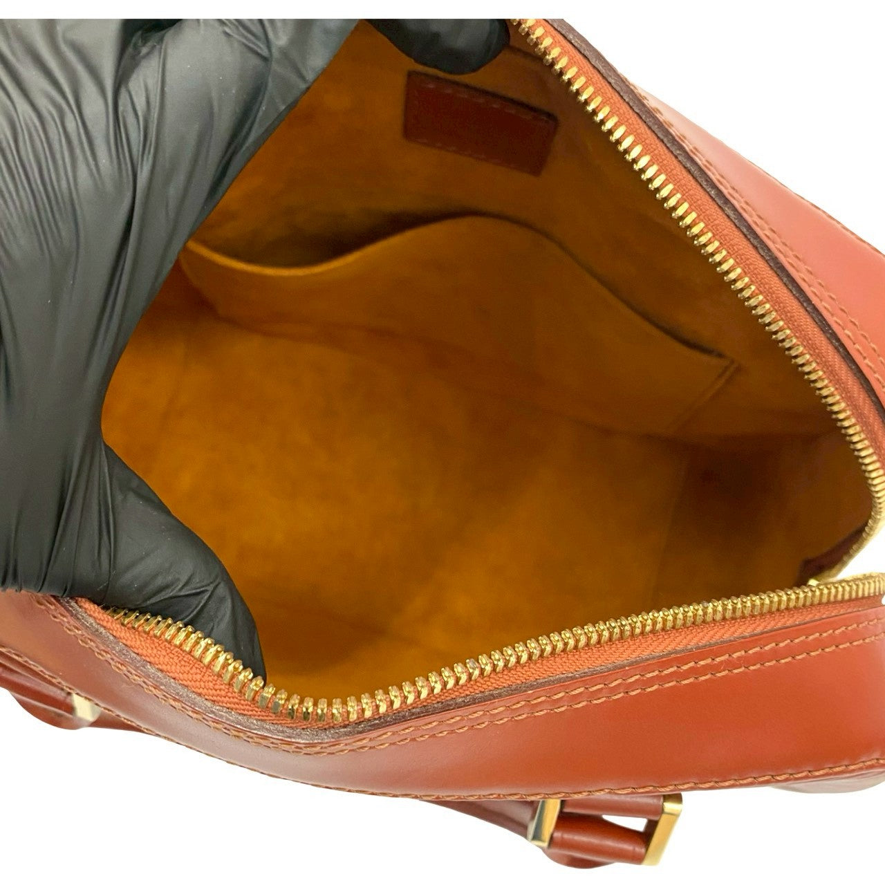 LOUIS VUITTON Handbag Epi Leather Brown Epi Sablon