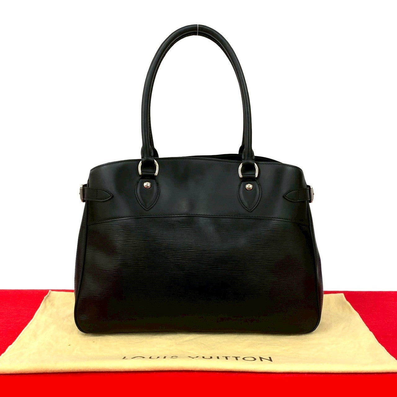 LOUIS VUITTON Tote Bag Epi Leather black Epi Passy GM
