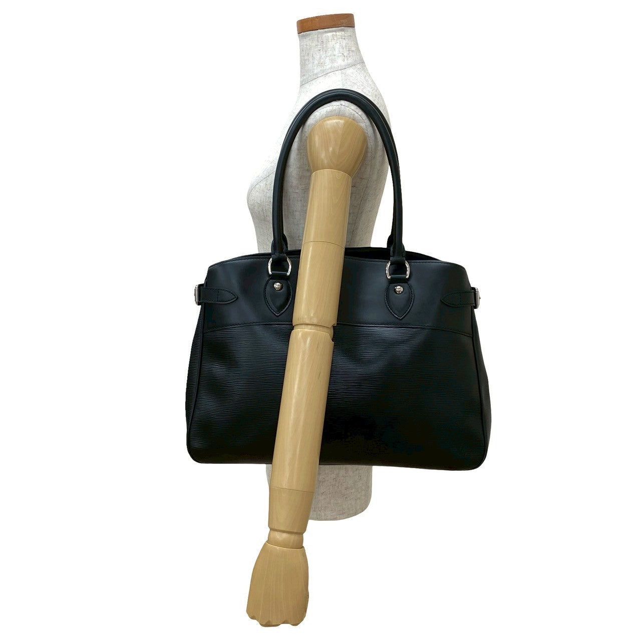 LOUIS VUITTON Tote Bag Epi Leather black Epi Passy GM