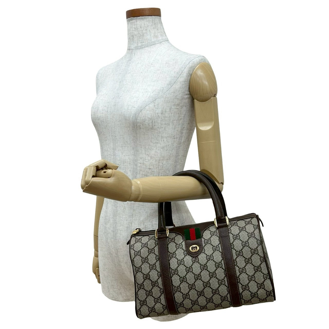 GUCCI Handbag leather Brown Sherry line