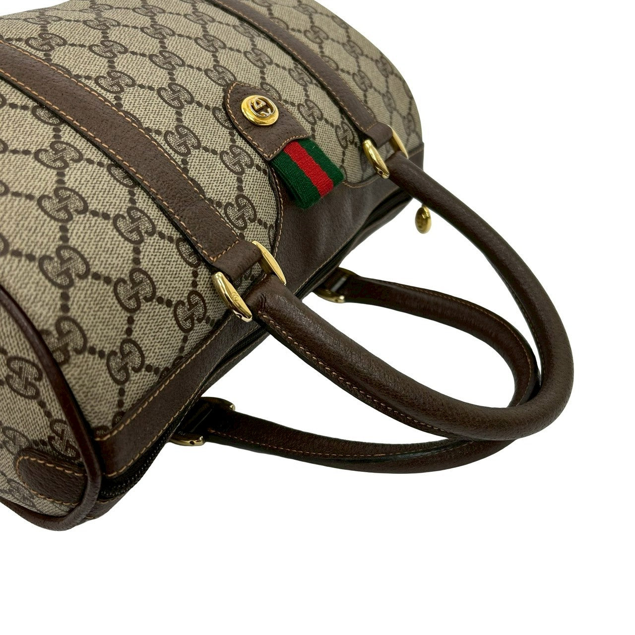 GUCCI Handbag leather Brown Sherry line