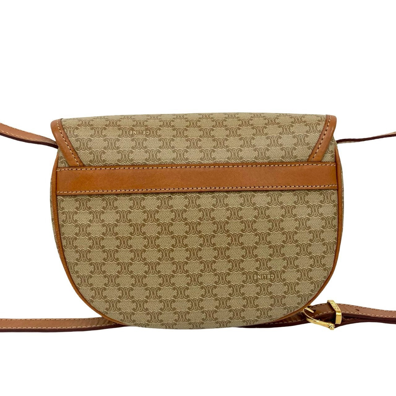 CELINE Shoulder Bag leather beige