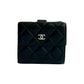 CHANEL Bifold Wallet lambskin black Matrasse