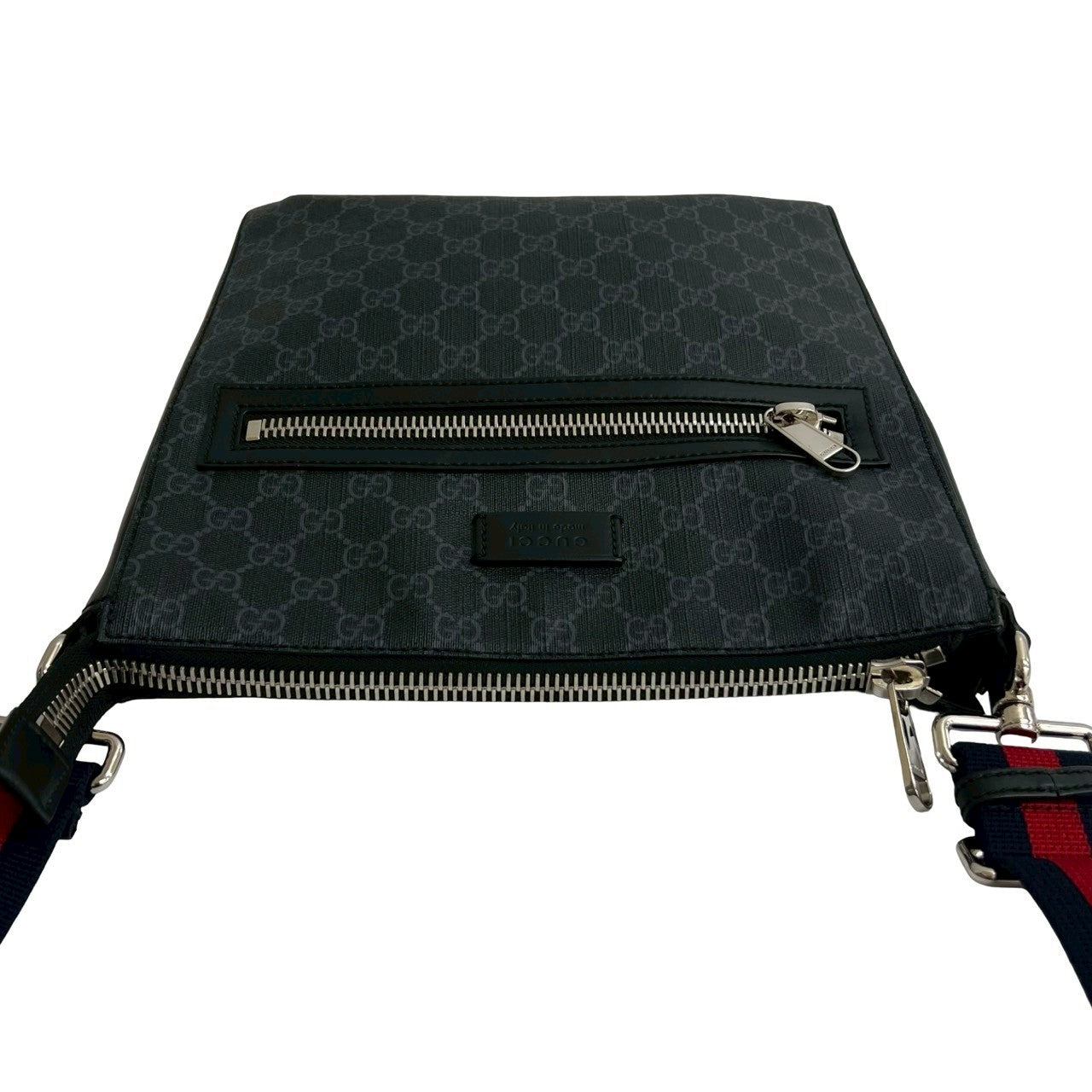 GUCCI Shoulder Bag leather black Sherry line