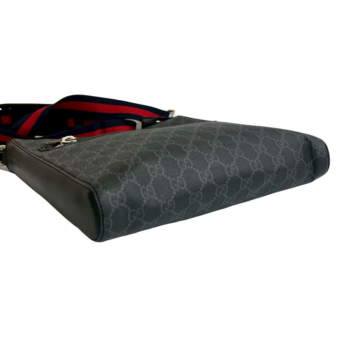 GUCCI Shoulder Bag leather black Sherry line