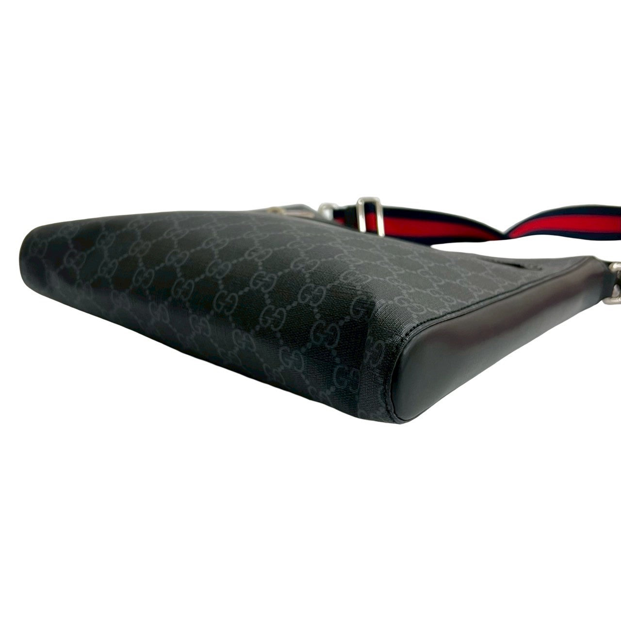 GUCCI Shoulder Bag leather black Sherry line