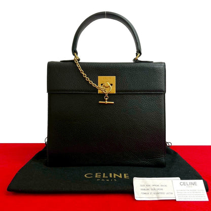 CELINE Handbag leather black