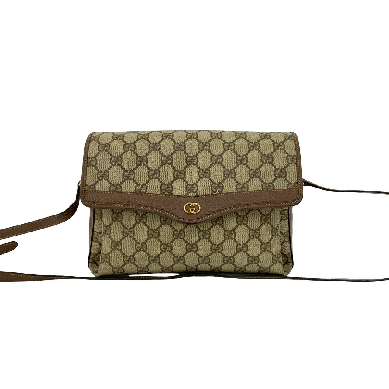 GUCCI Shoulder Bag leather Brown
