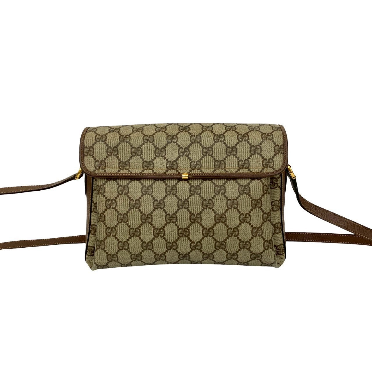 GUCCI Shoulder Bag leather Brown
