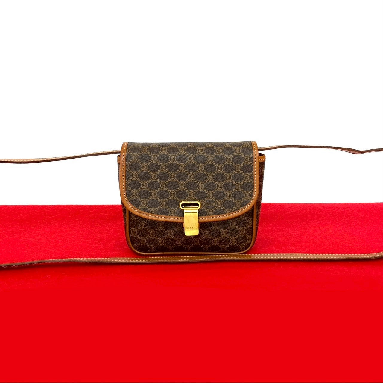 CELINE Shoulder Bag leather Brown