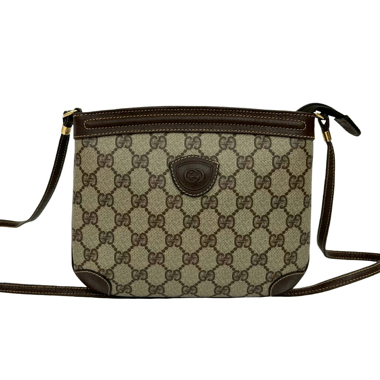 GUCCI Shoulder Bag leather Brown