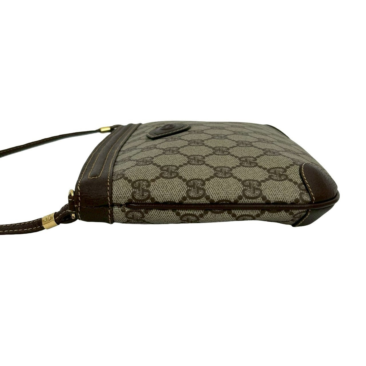 GUCCI Shoulder Bag leather Brown