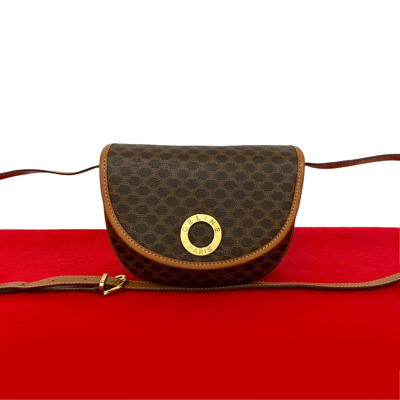 CELINE Shoulder Bag leather Brown