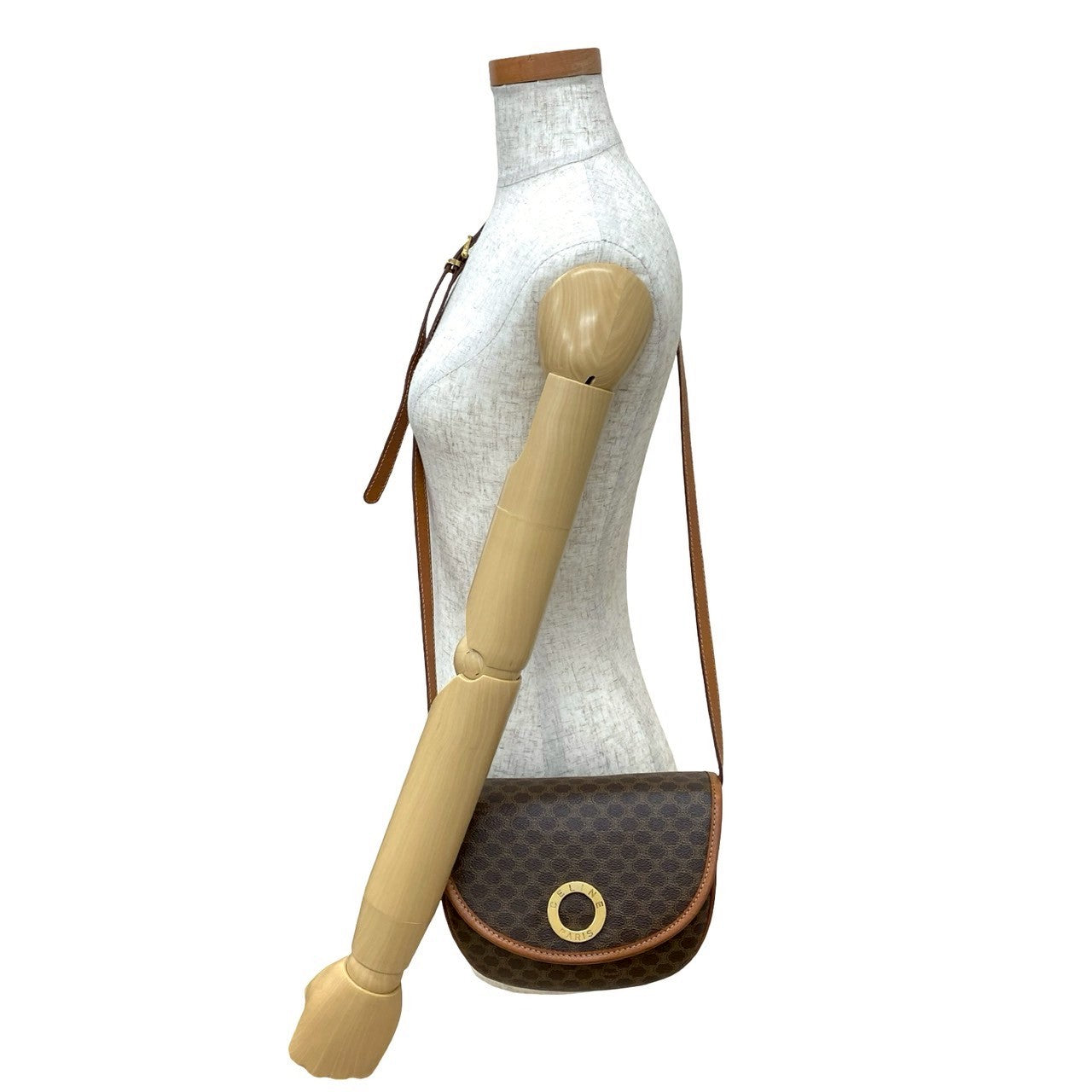 CELINE Shoulder Bag leather Brown