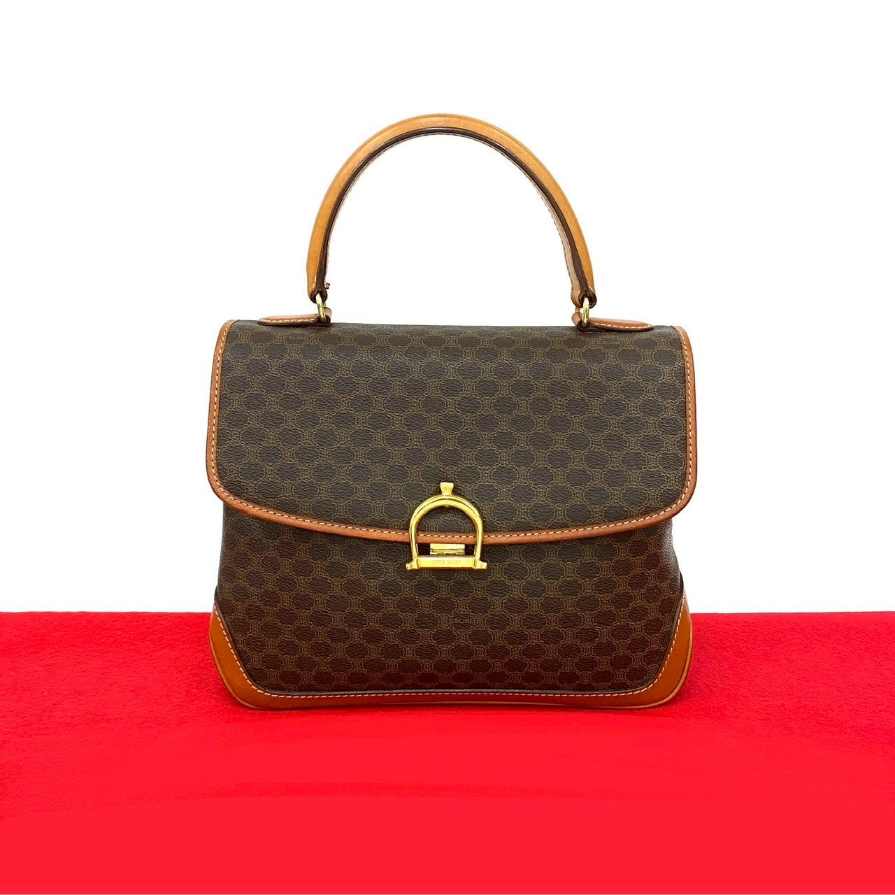 CELINE Handbag leather Brown