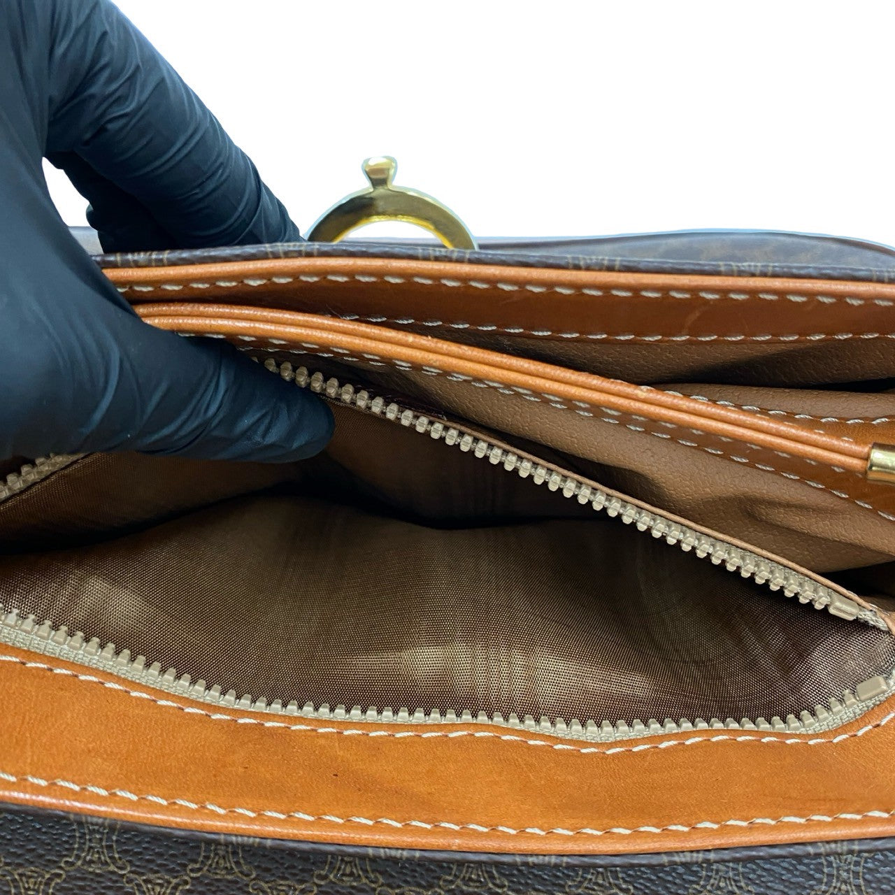 CELINE Handbag leather Brown