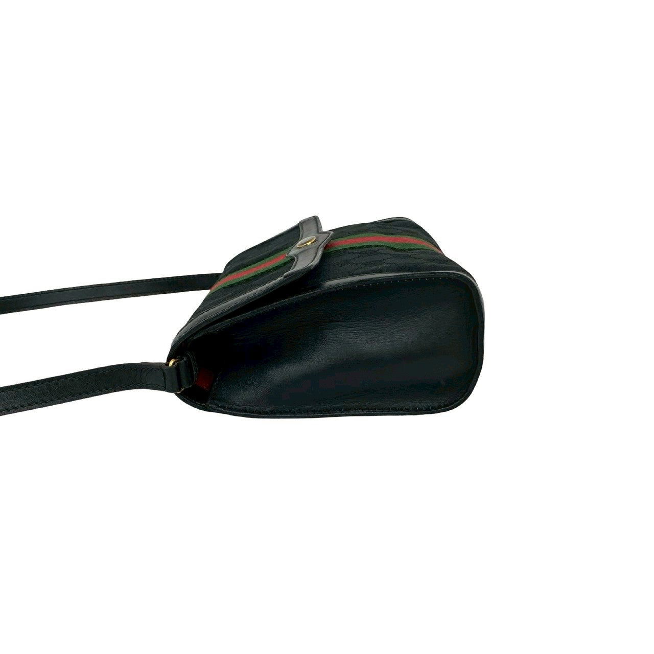 GUCCI Shoulder Bag GG canvas black Sherry line