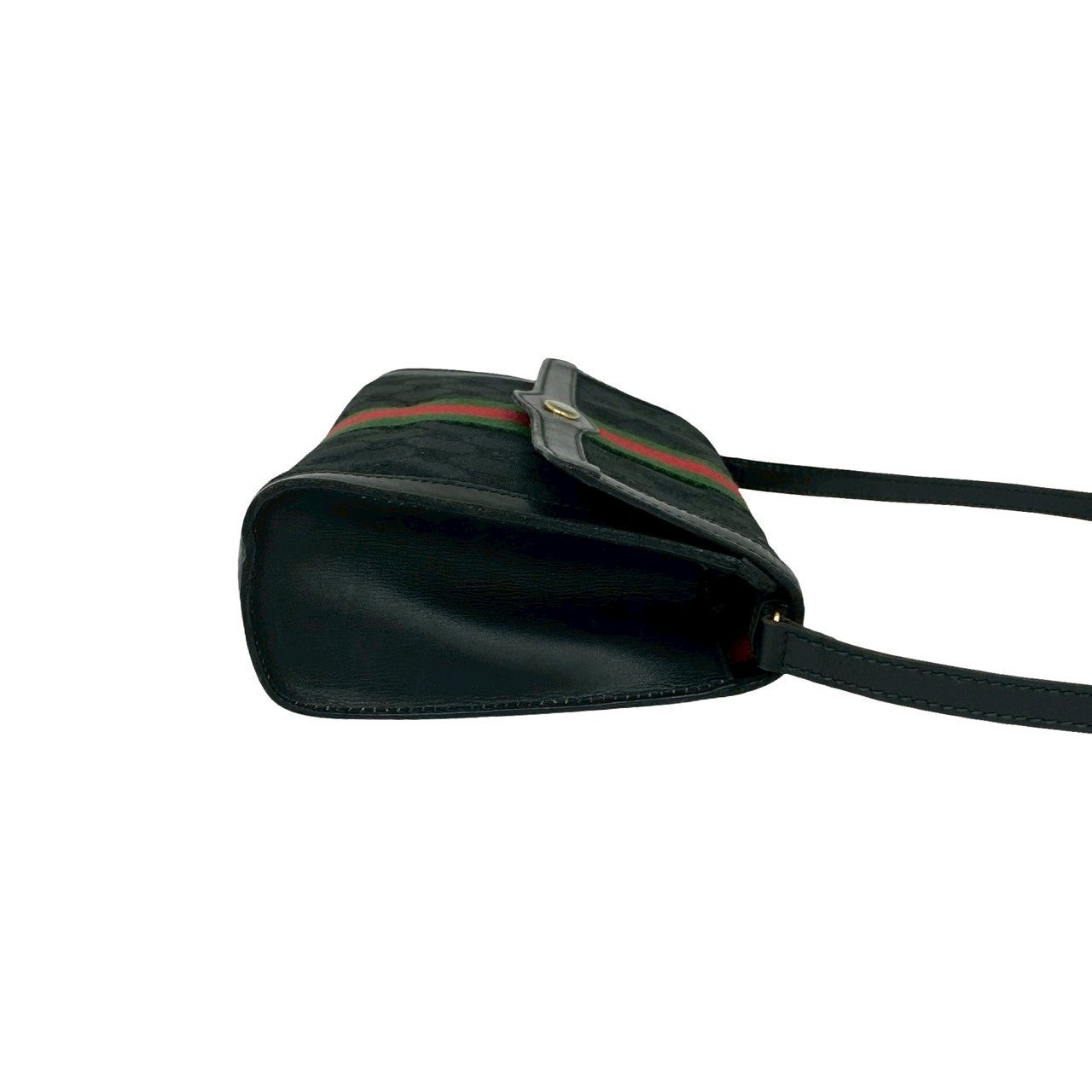 GUCCI Shoulder Bag GG canvas black Sherry line