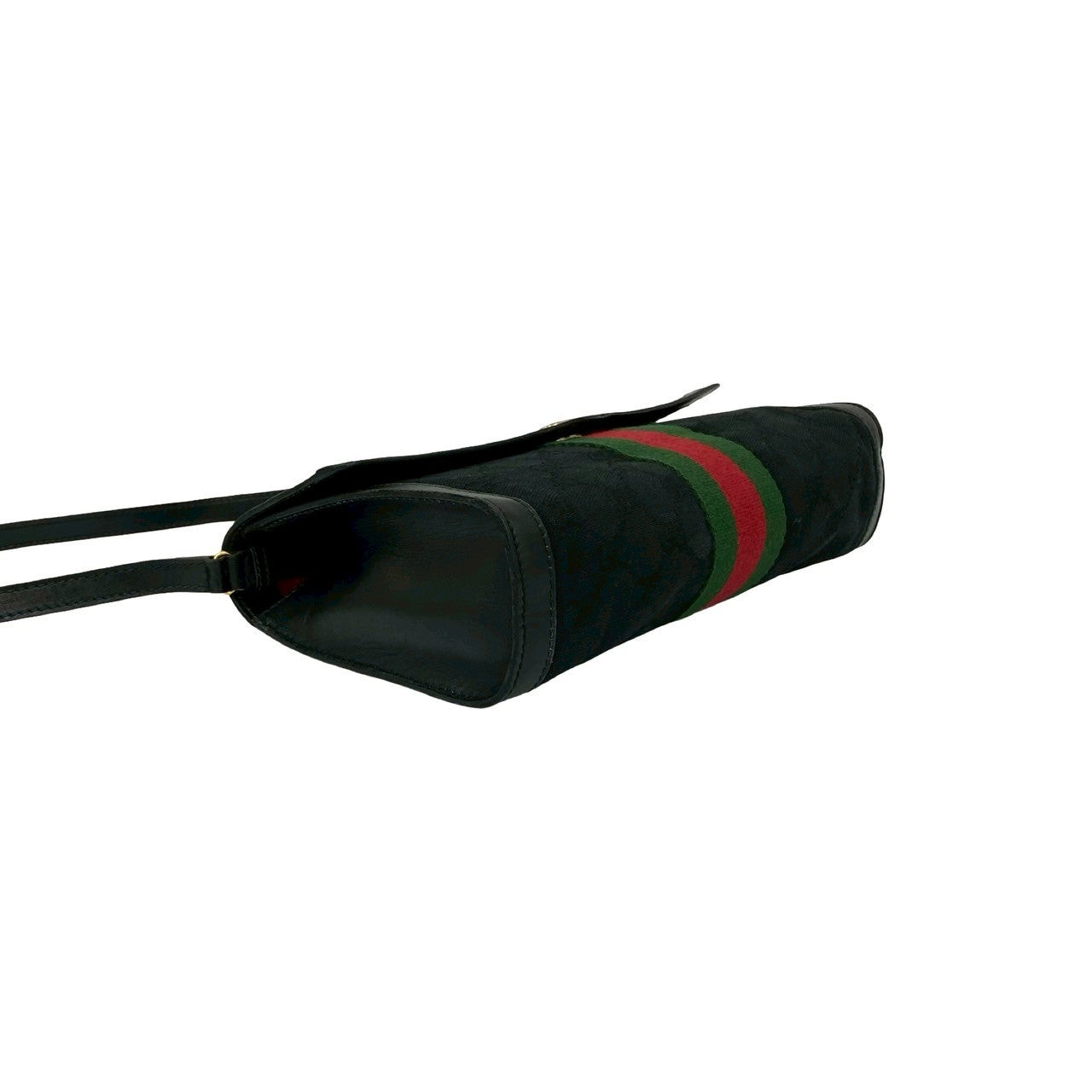 GUCCI Shoulder Bag GG canvas black Sherry line