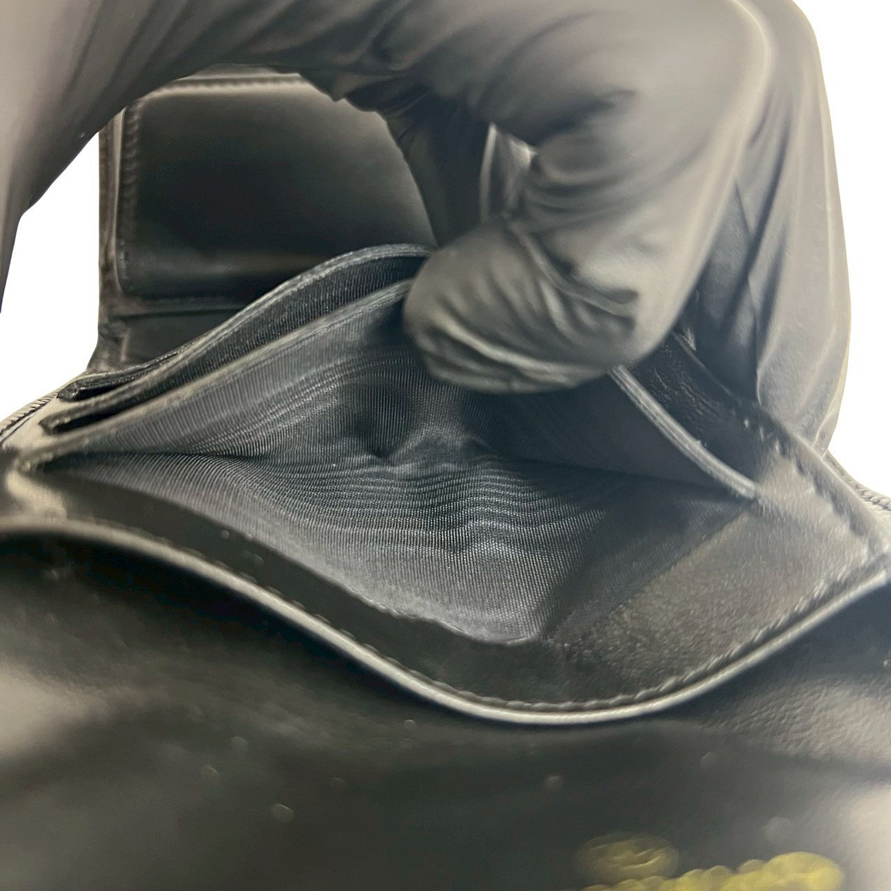 CHANEL Bifold Wallet Matt caviar skin black