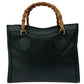 GUCCI Handbag leather black Bamboo