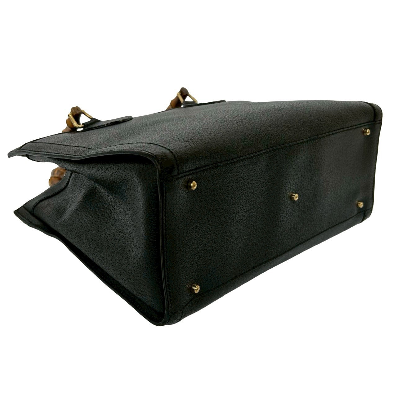 GUCCI Handbag leather black Bamboo