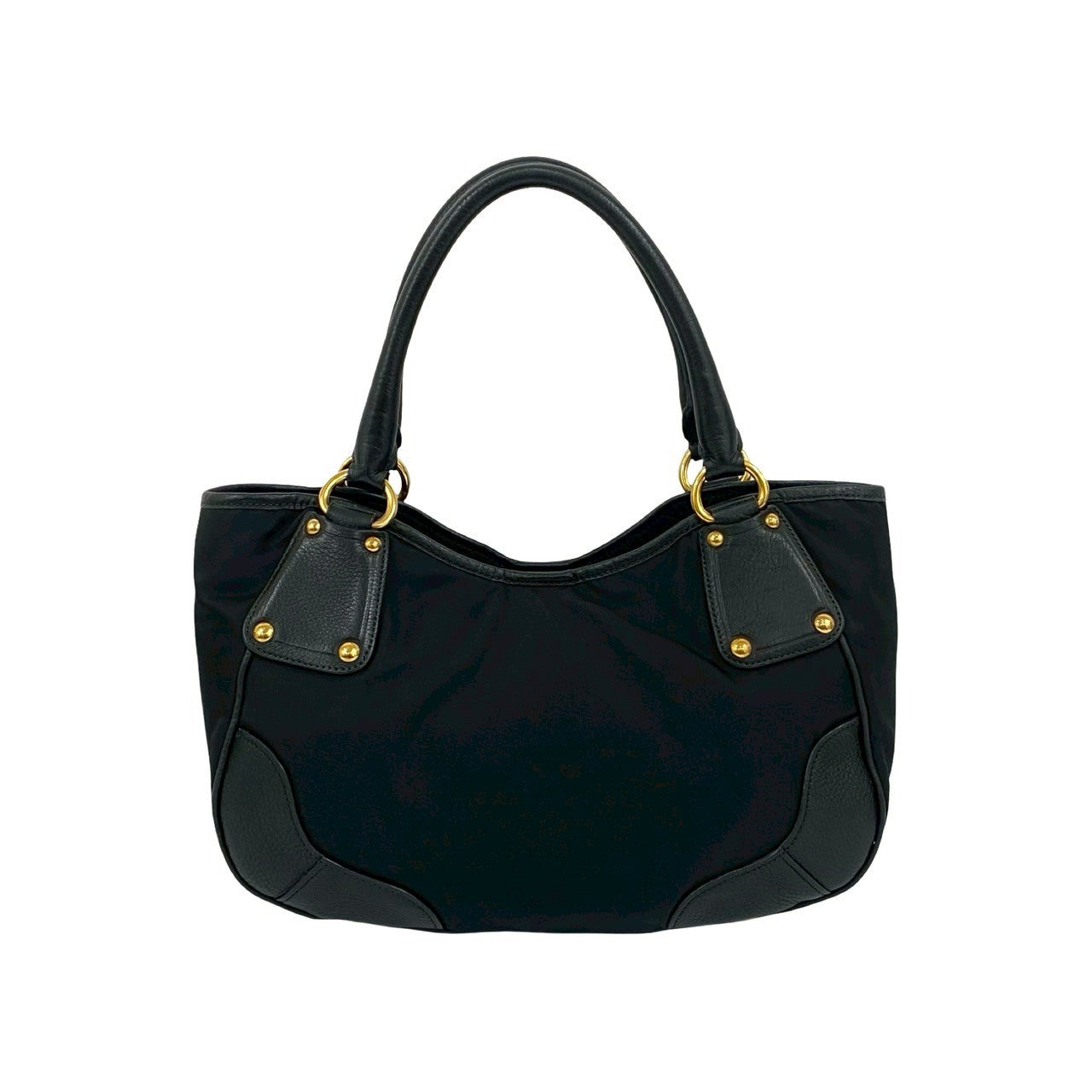 PRADA Tote Bag leather black
