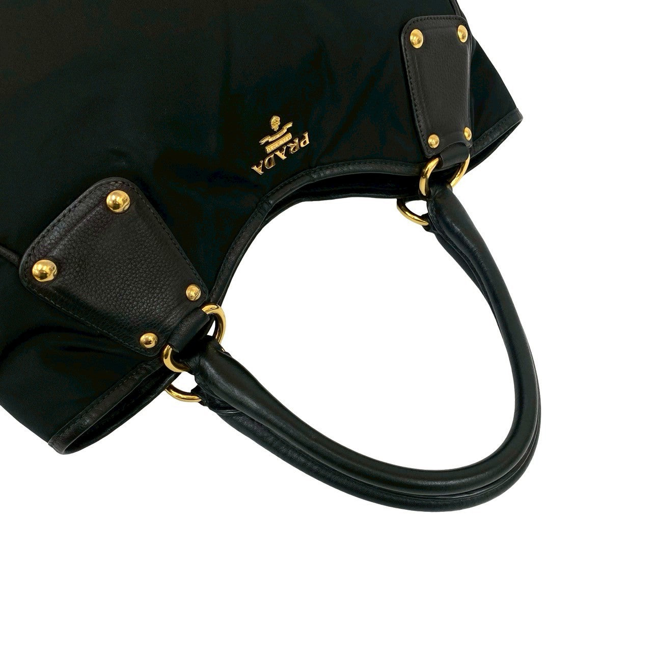 PRADA Tote Bag leather black