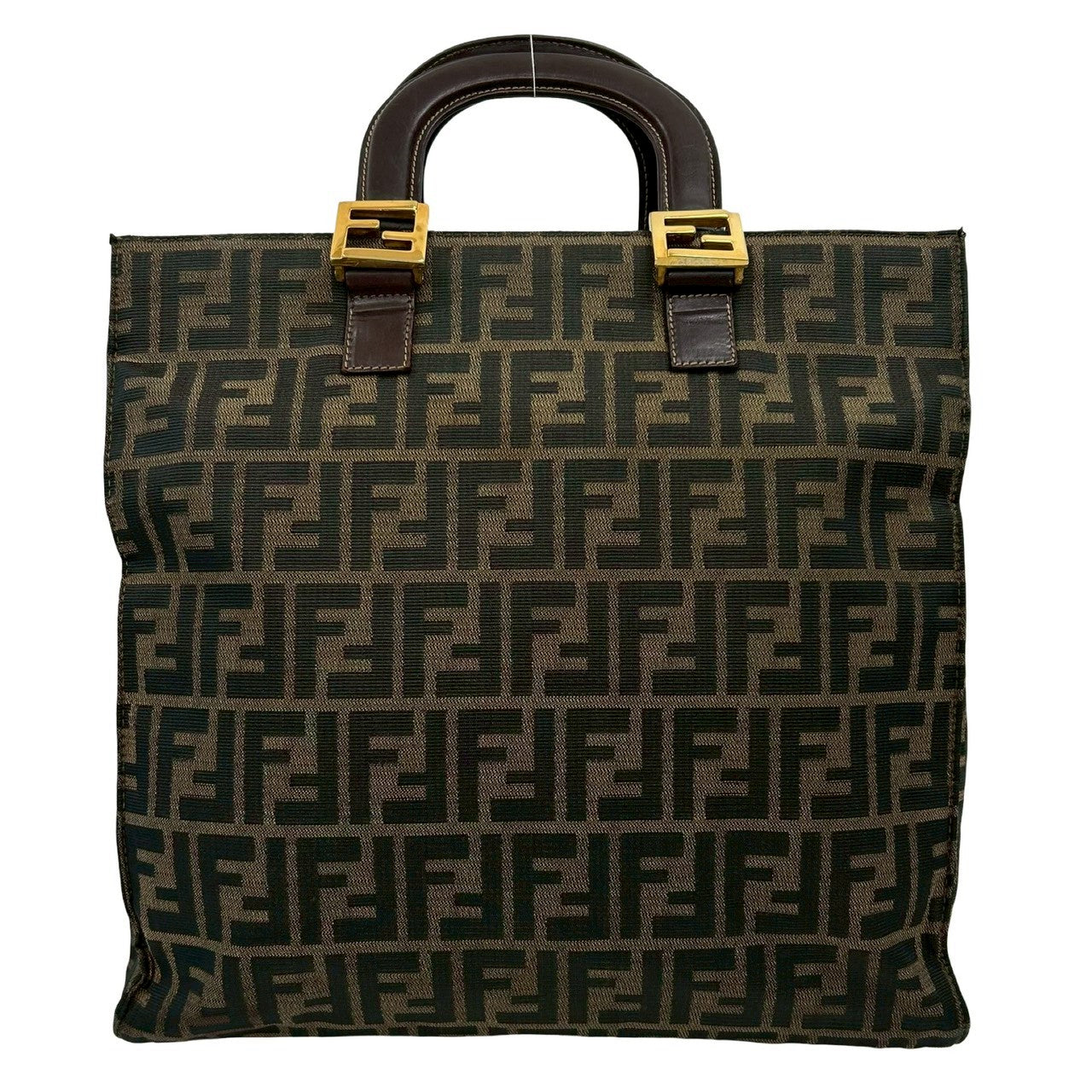 FENDI Handbag canvas Brown