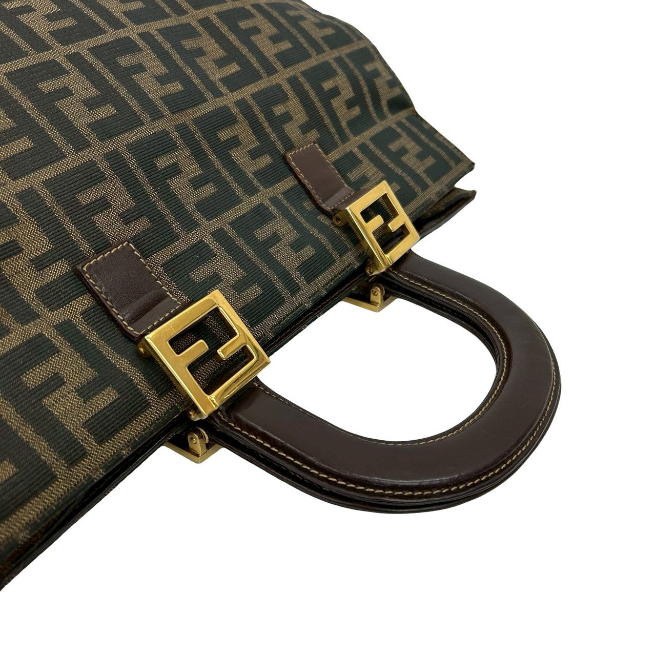 FENDI Handbag canvas Brown