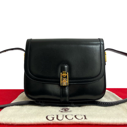 GUCCI Shoulder Bag leather black