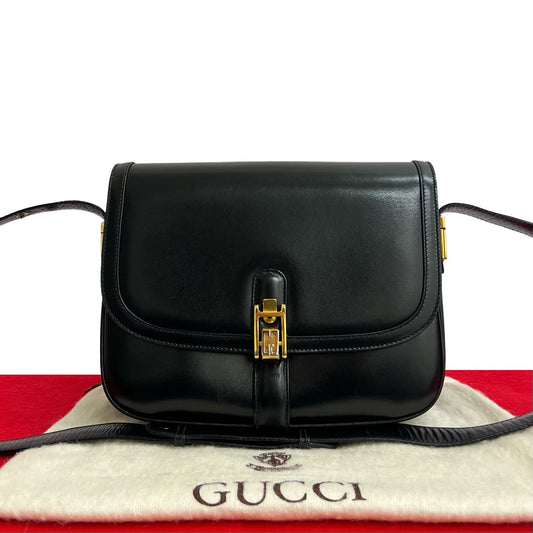 GUCCI Shoulder Bag leather black
