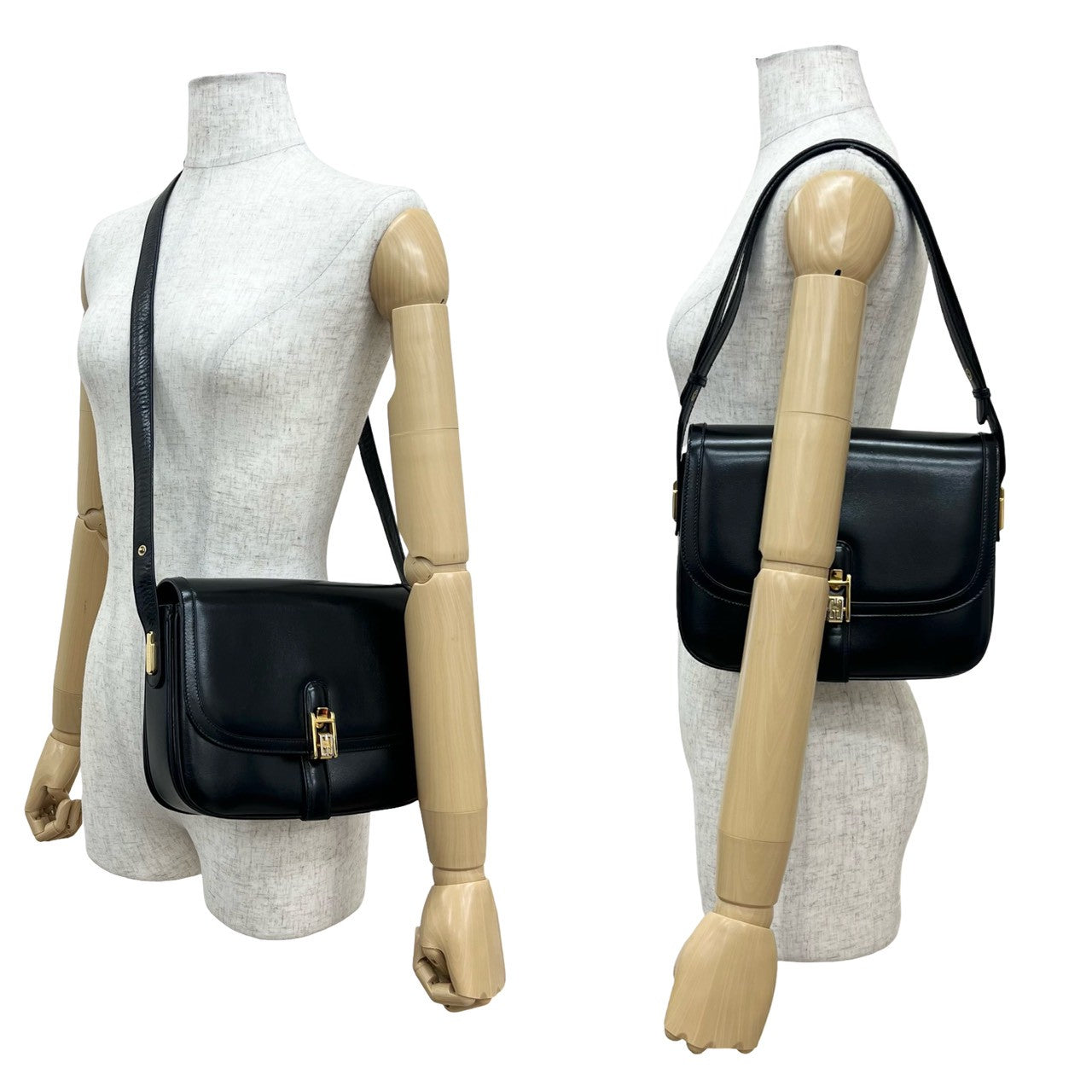 GUCCI Shoulder Bag leather black