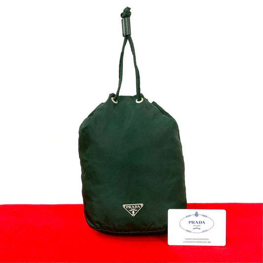 PRADA Handbag Nylon green