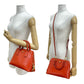 PRADA Shoulder Bag Patent leather Orange
