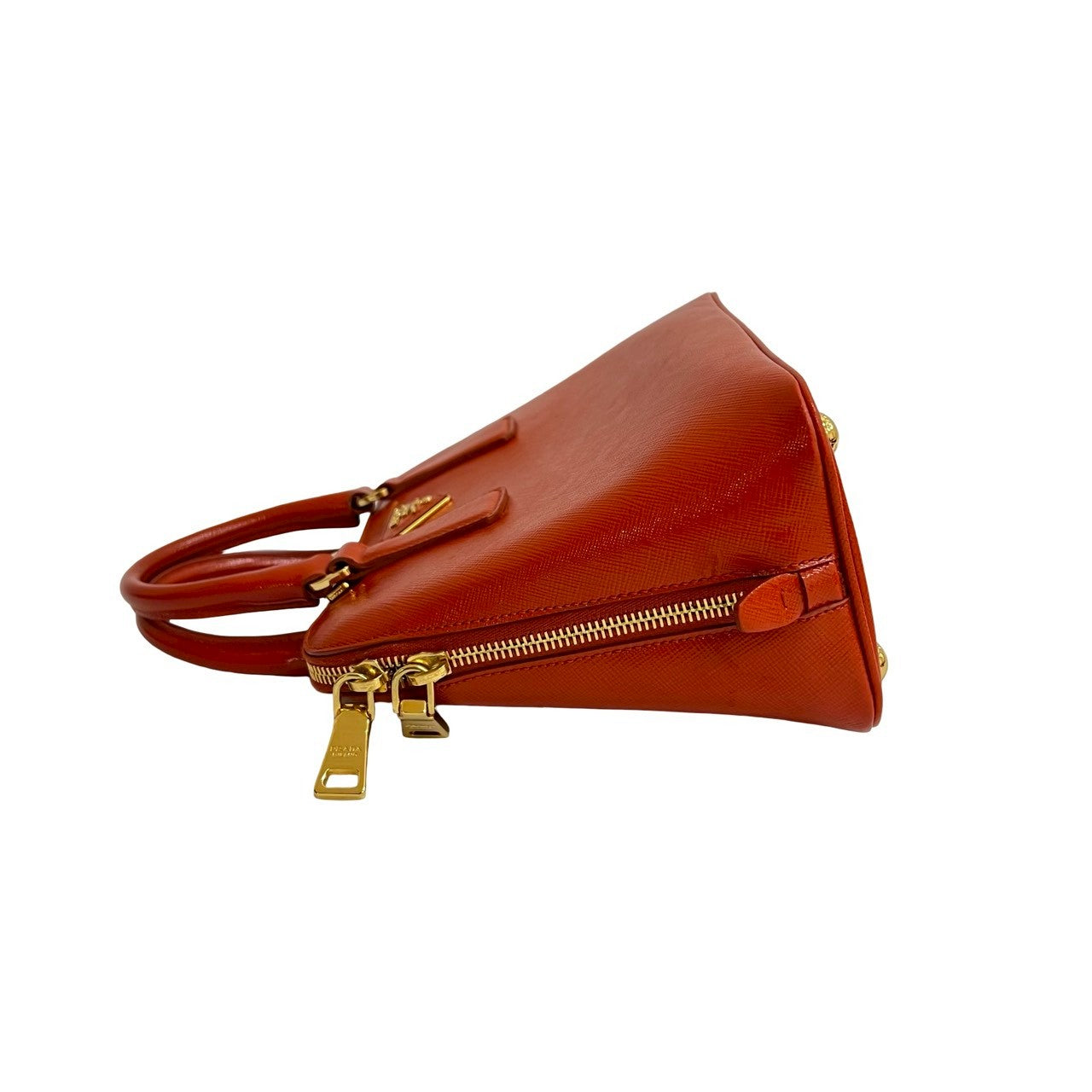 PRADA Shoulder Bag Patent leather Orange