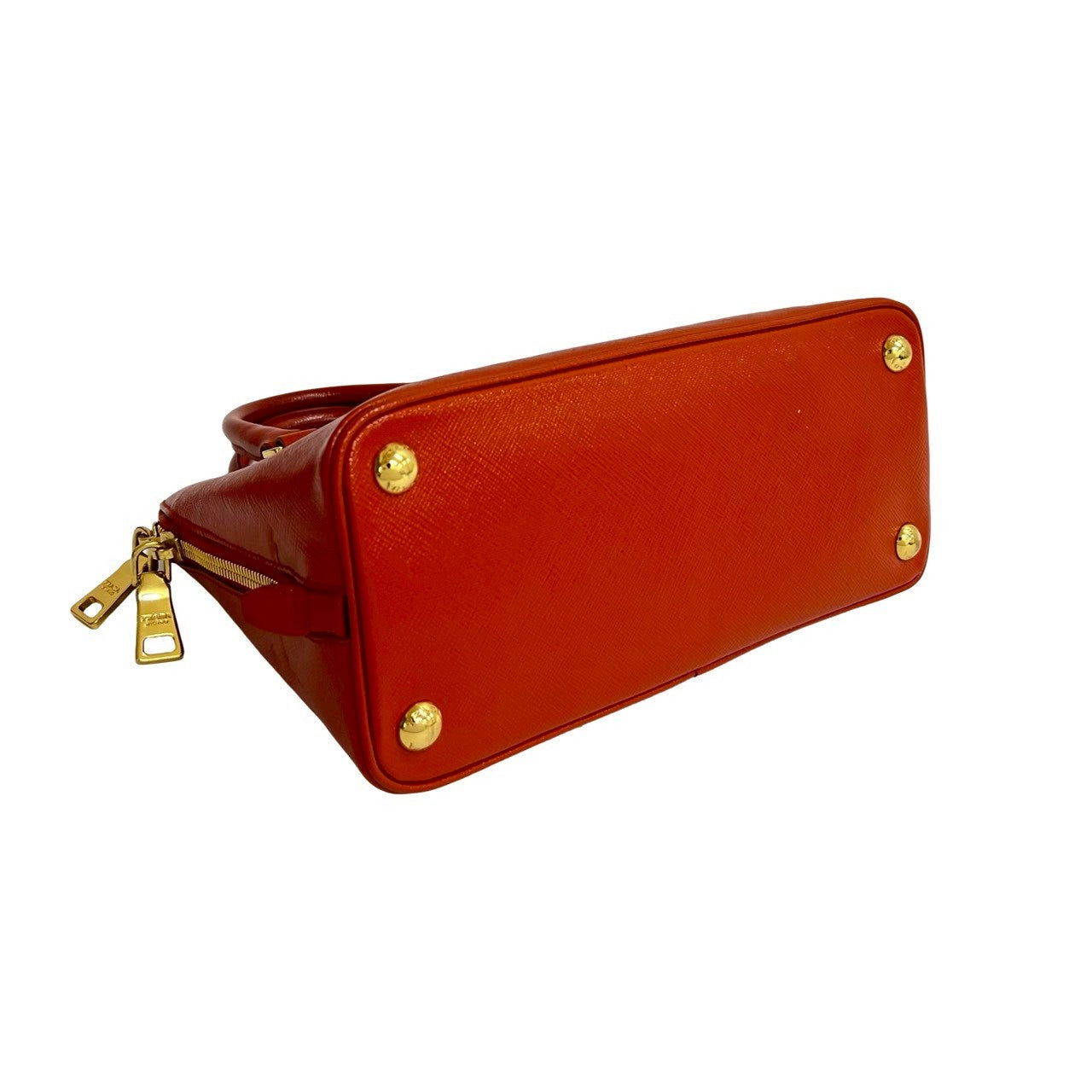 PRADA Shoulder Bag Patent leather Orange