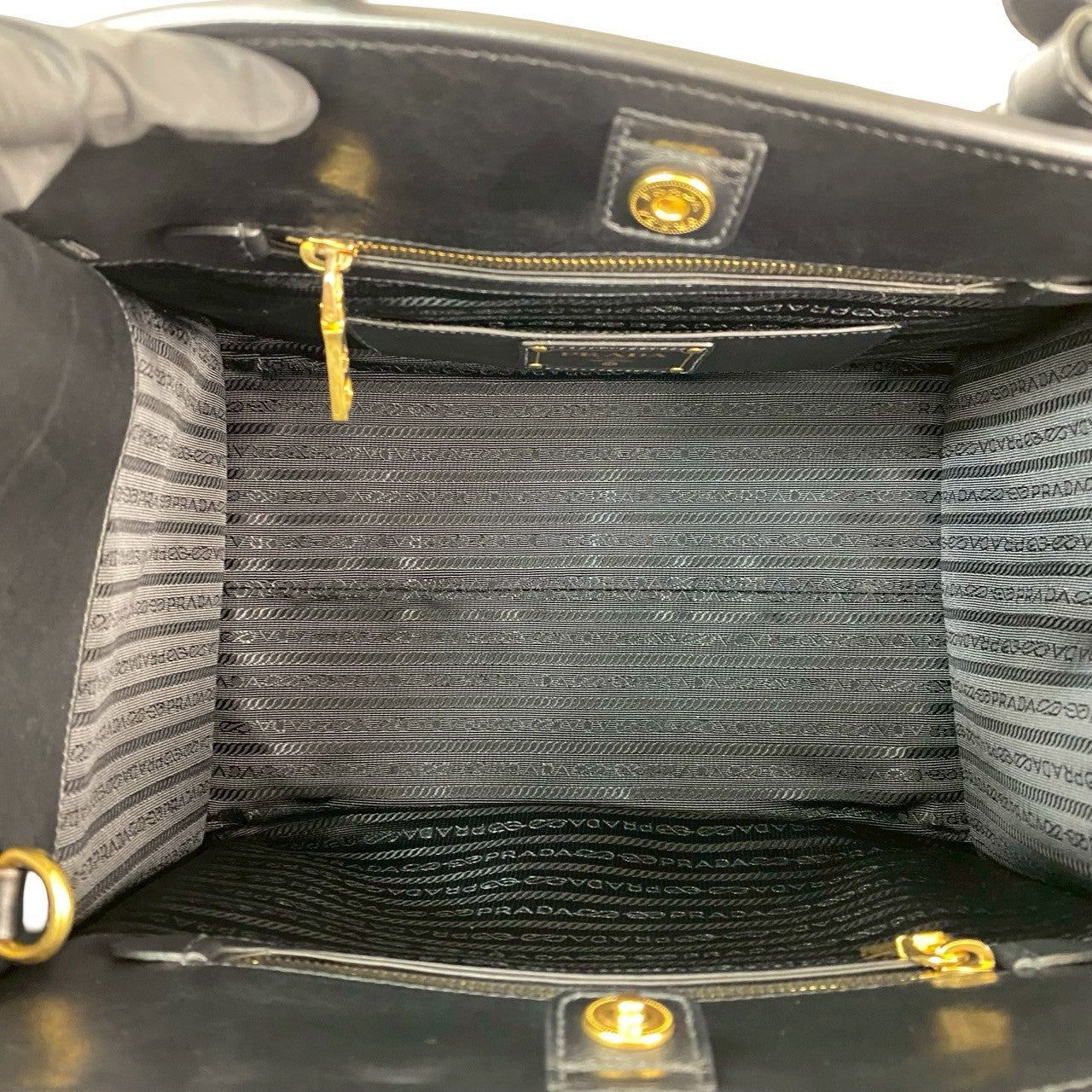 PRADA Shoulder Bag leather black