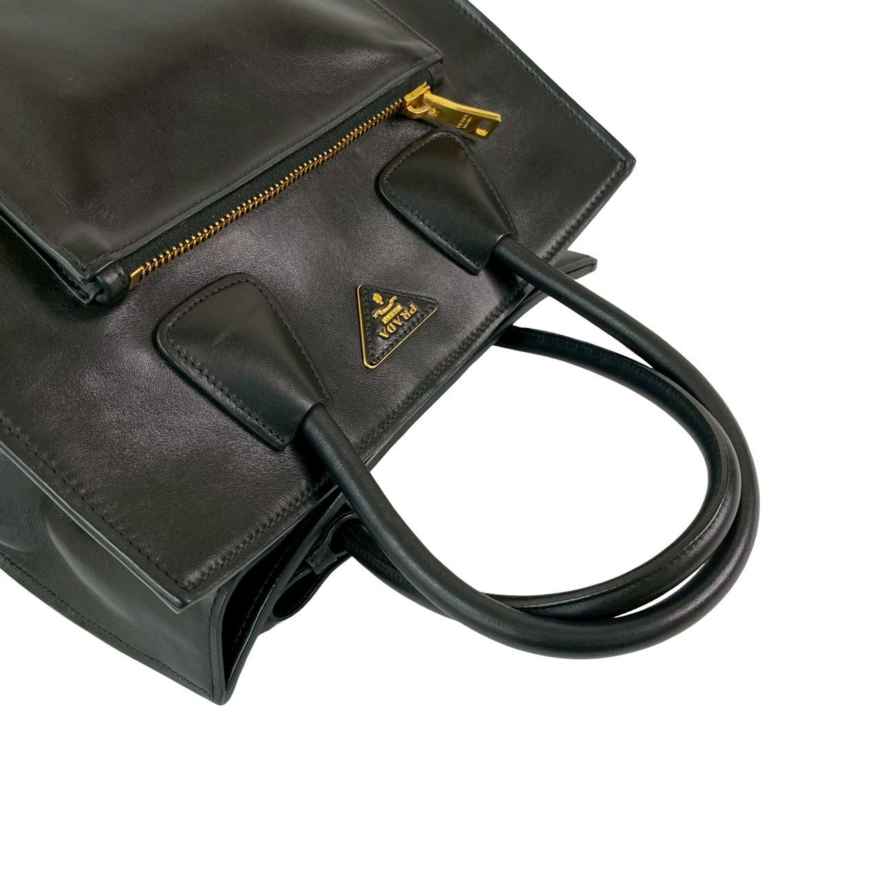 PRADA Shoulder Bag leather black